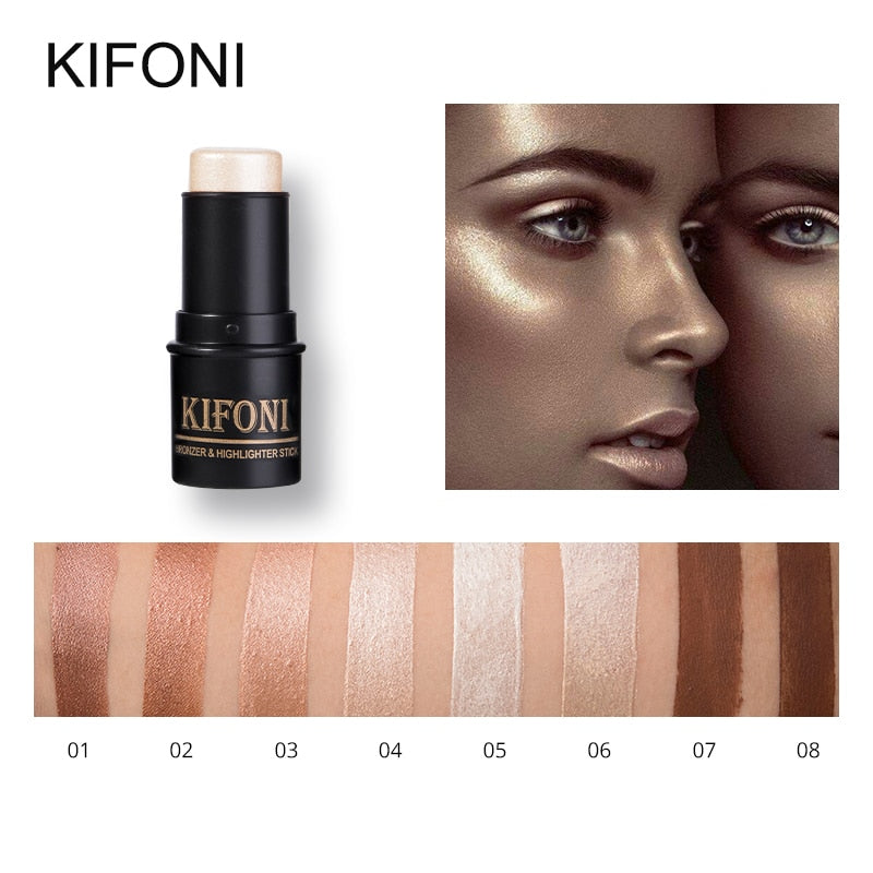 KIFONI makup Bronzer&Highlighter Stick 8 Colors