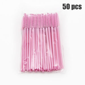 LKE 50Pcs Eyelash Brushes Makeup Brushes